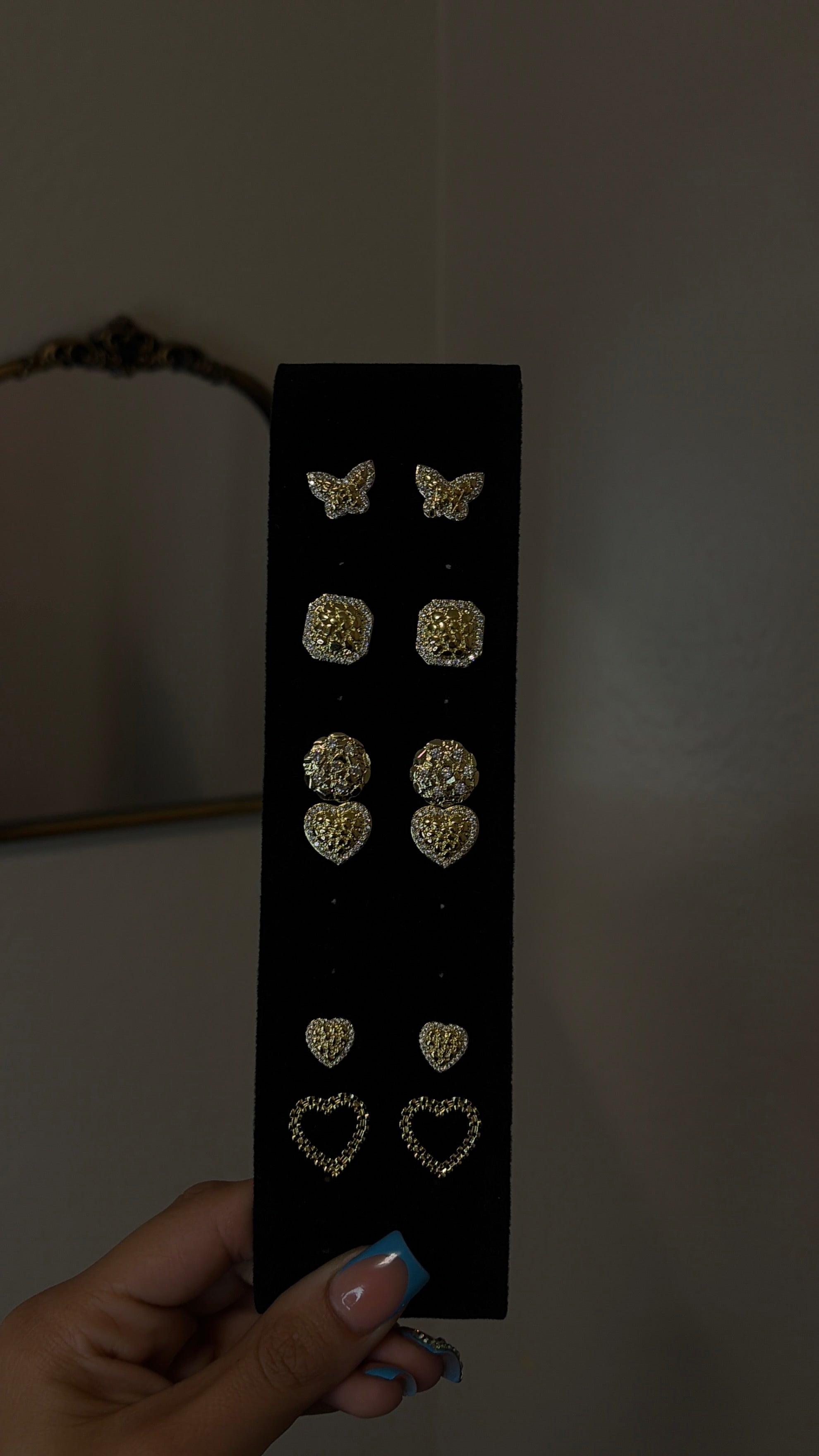 Gold earrings
