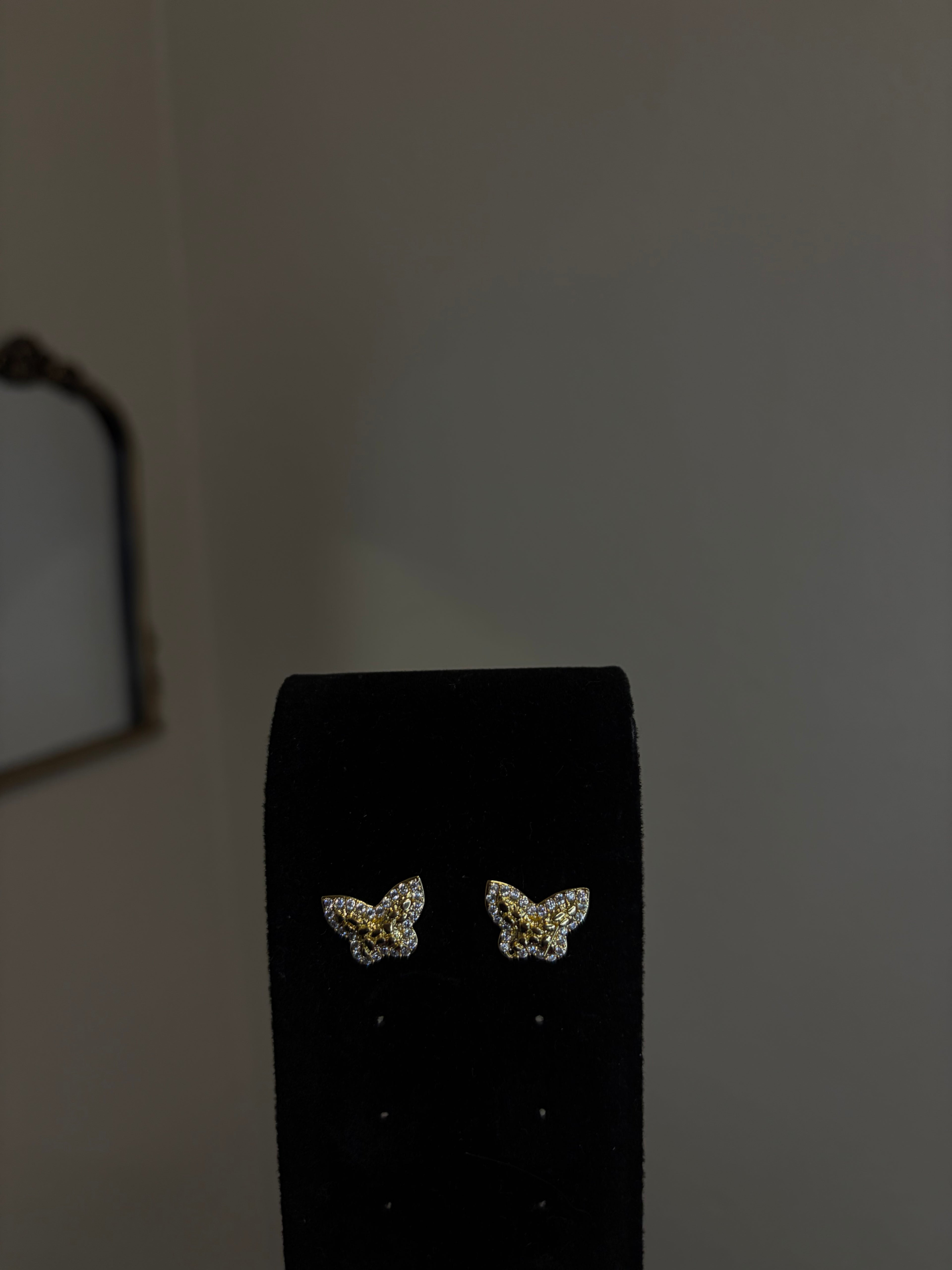 Butterfly charm earrings
