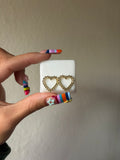 Nugget Rolex heart earrings