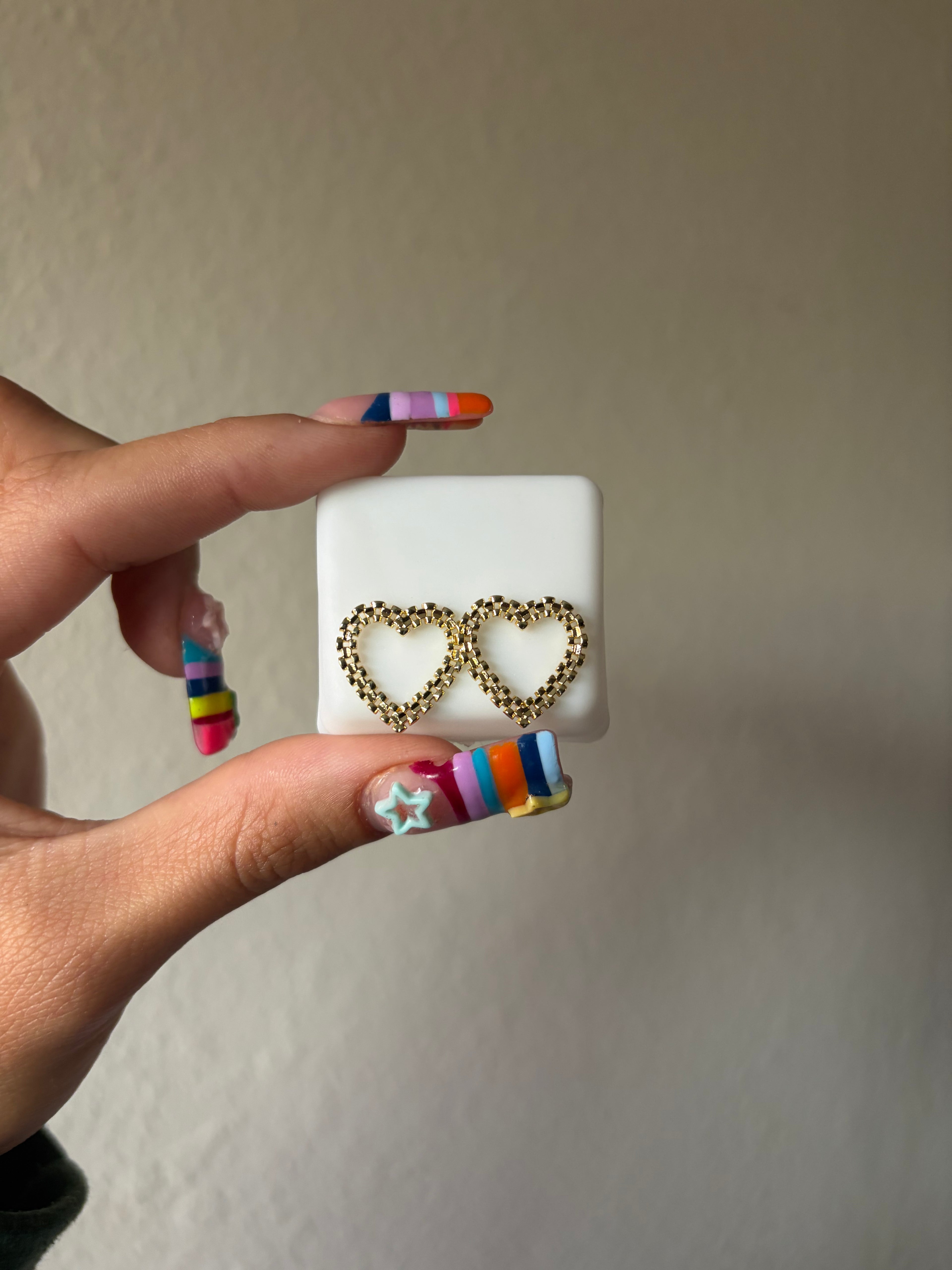 Nugget Rolex heart earrings